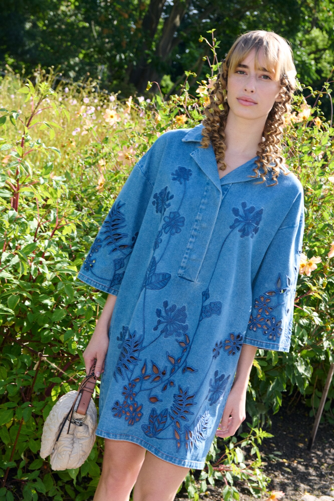 Bellar denimkjole - blå